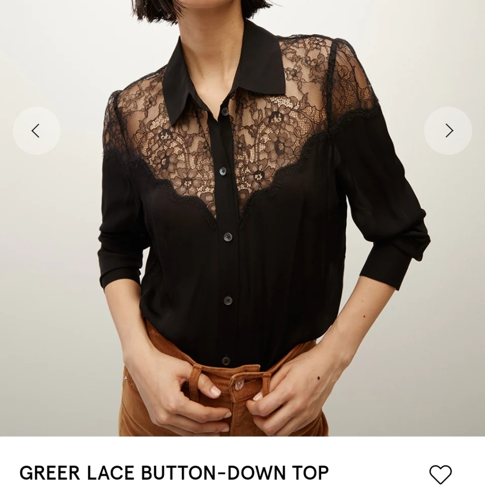Veronica Beard Greer Lace Button Down Size 4